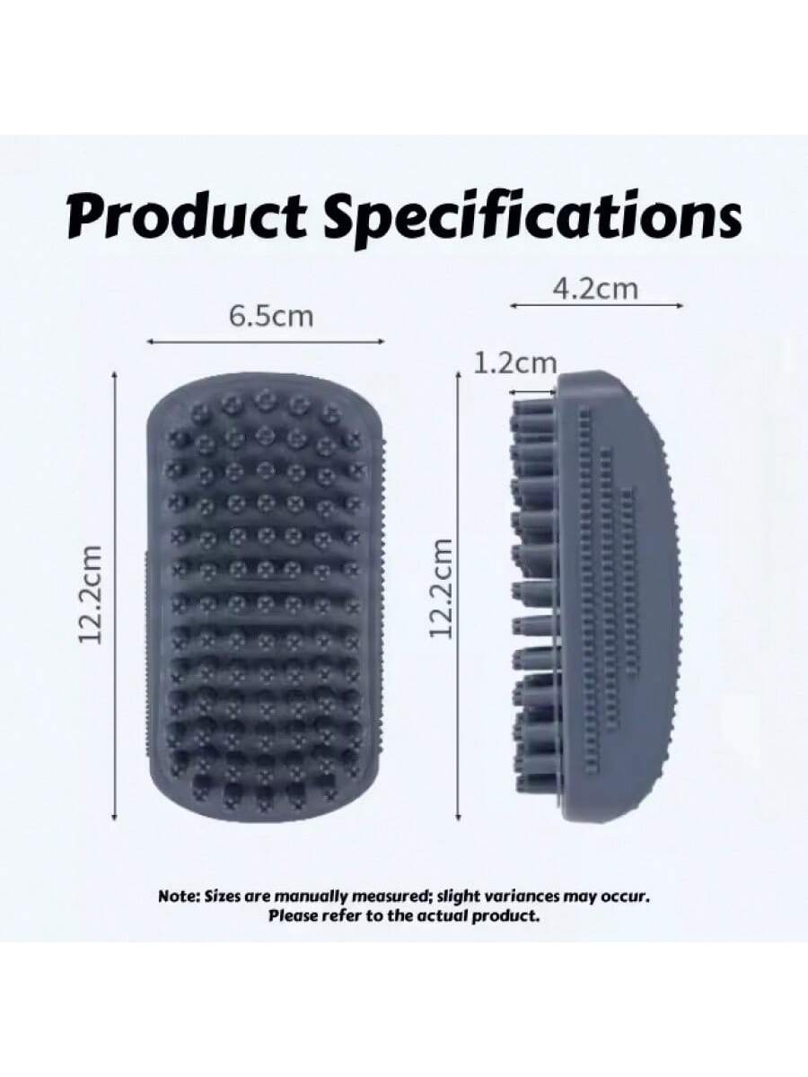 1Pc 3-Head Silicone Bath Massage Brush with Fur Removal for Cats/Dogs - Collects 96% Wet Hair during Washing - Grooming Tool M
1Pc 3-Head Silicone Bath Massage Brush with Fur Removal for Cats/Dogs - Collects 96% Wet Hair during Washing - Grooming Tool M