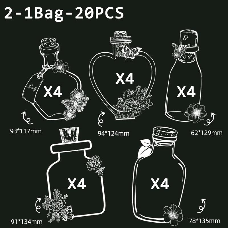 Закладки из сухоцветов, самодельные материалы для поделок, прозрачные образцы, самодельные капельные рельефные растения, наклейка на бутылку с цветами