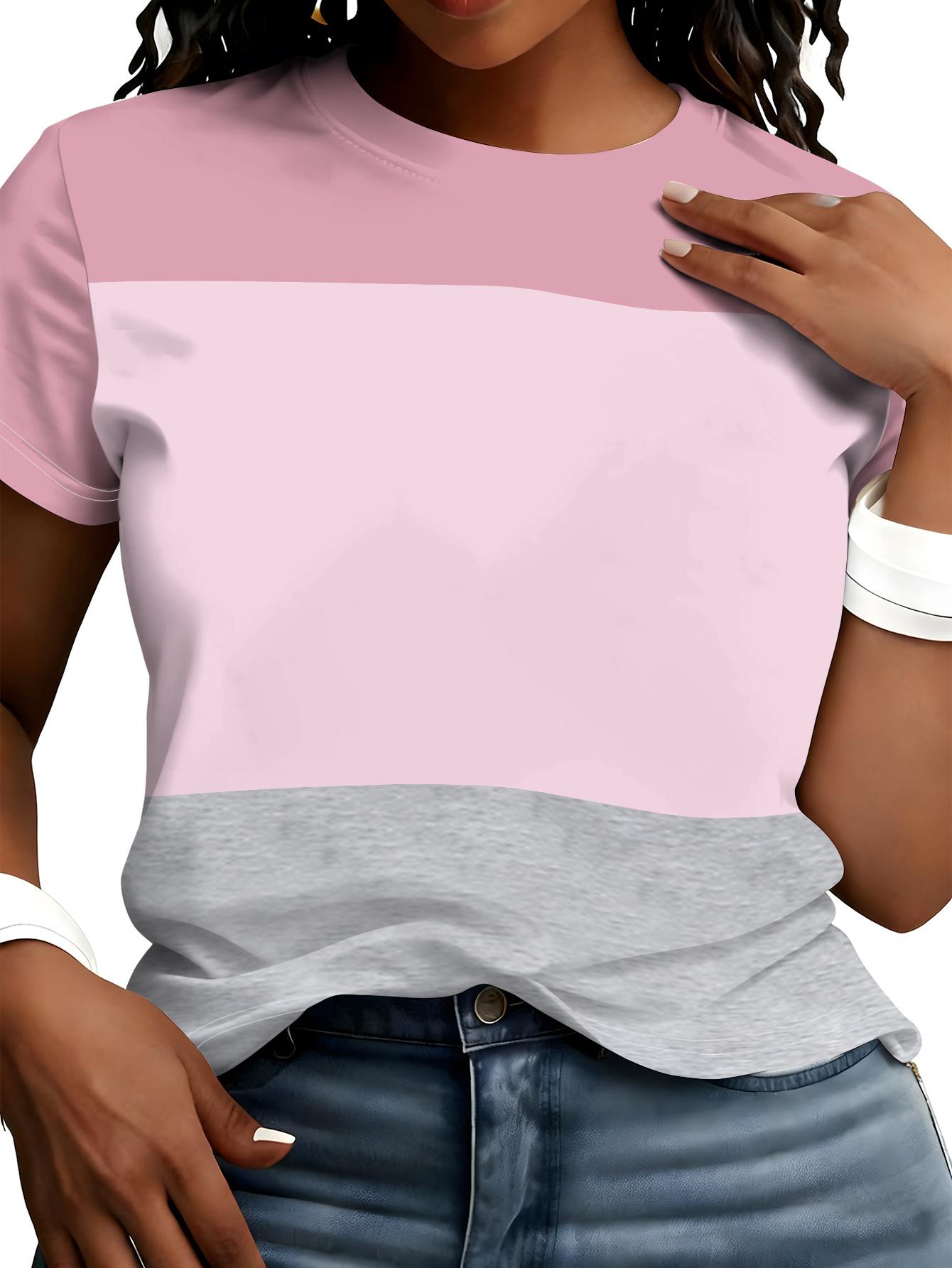 Pink and Gray Gradient Color Block T-shirt. Gentle Three-color Patchwork Basic Short-sleeve Top. Women s Short-sleeve T-shirt. a Must-have Item for St S дубильная кора
Pink and Gray Gradient Color Block T-shirt. Gentle Three-color Patchwork Basic Short-sleeve Top. Women s Short-sleeve T-shirt. a Must-have Item for St S дубильная кора