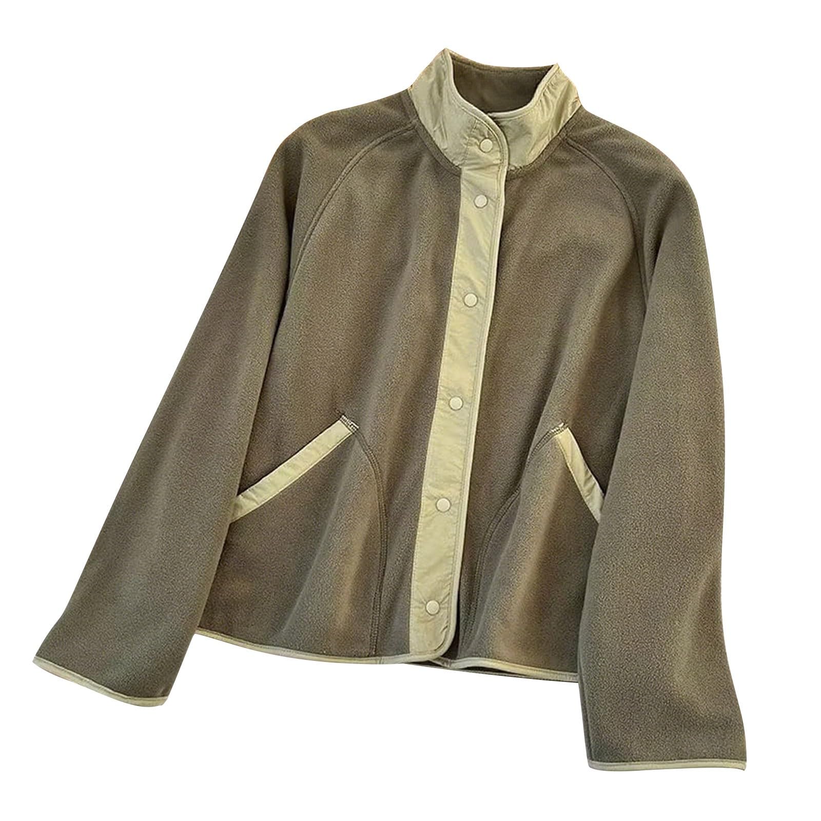 Women s Casual Patchwork Stand-collar Solid-color Long-sleeve Coat S
Women s Casual Patchwork Stand-collar Solid-color Long-sleeve Coat S