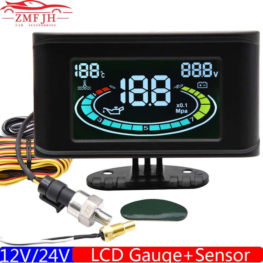 ZMFJH Multifunctional Digital LCD Gauge 3IN1 Oil Pressure+Water Temperature Meter+Voltage with Alarm For Car Truck DC12V24V Gauge
ZMFJH Multifunctional Digital LCD Gauge 3IN1 Oil Pressure+Water Temperature Meter+Voltage with Alarm For Car Truck DC12V24V Gauge