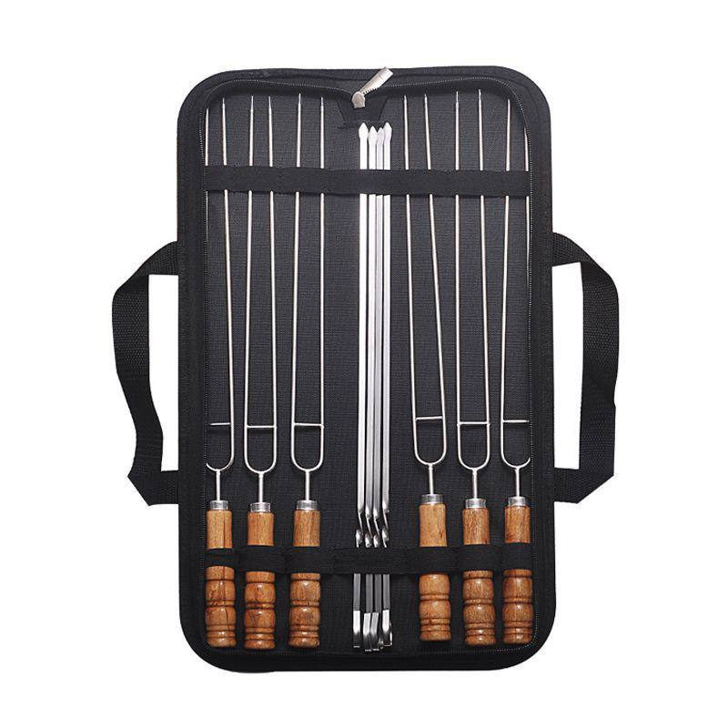 Wood BBQ Fork BBQ Skewers Long Handle Kebab Barbecue Grill Sticks Reusable Stainless steel Outdoor Camping BBQ Tools Set
Wood BBQ Fork BBQ Skewers Long Handle Kebab Barbecue Grill Sticks Reusable Stainless steel Outdoor Camping BBQ Tools Set