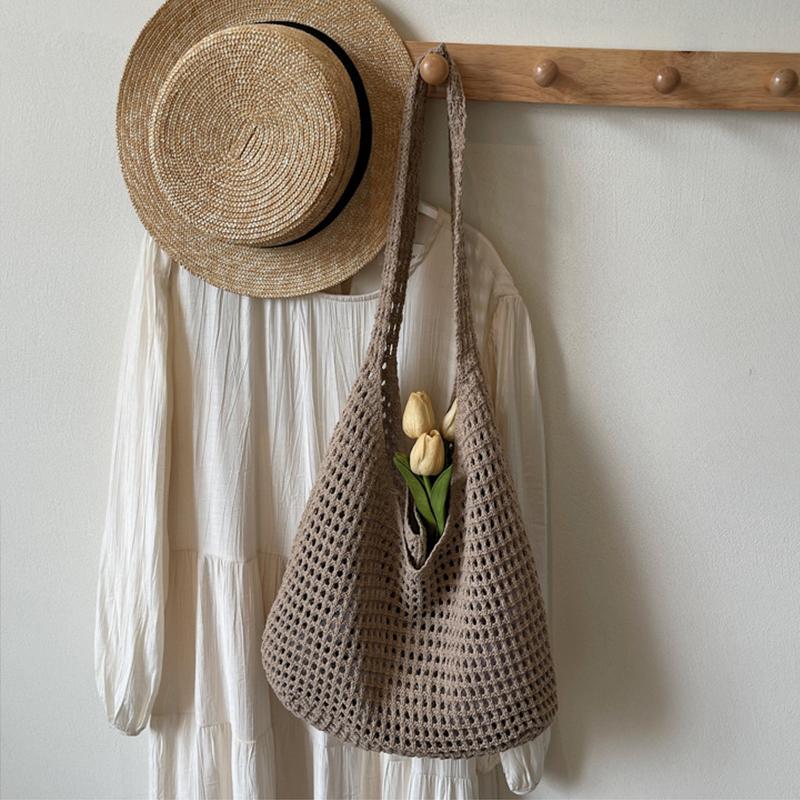 Crochet Shoulder Bag Leisure Beach Hollow Handbag Solid Color Vacation Woven Totes Bag Summer
Crochet Shoulder Bag Leisure Beach Hollow Handbag Solid Color Vacation Woven Totes Bag Summer
