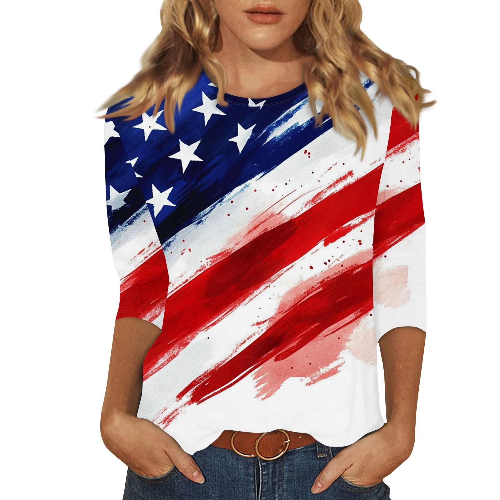 Women s Fashion Casual Round Neck Printed 3/4 T-shirt Top S
Women s Fashion Casual Round Neck Printed 3/4 T-shirt Top S