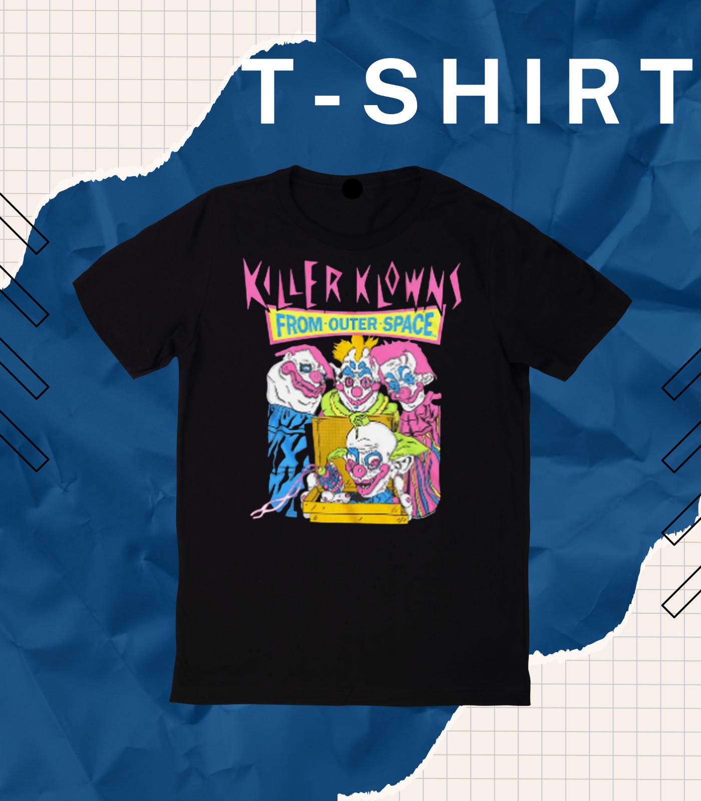 Killer Klowns from Outer Space Pizza Delivery Men T Shirt Mens Womens Tees Top Horror Clown Movie EB. 4XL
Killer Klowns from Outer Space Pizza Delivery Men T Shirt Mens Womens Tees Top Horror Clown Movie EB. 4XL