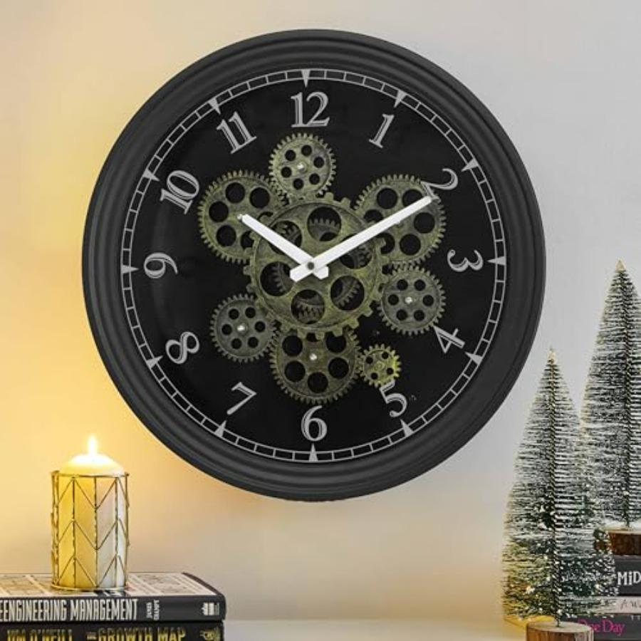 15 Inch Real Moving Gear Wall Clock Vintage Industrial Steampunk Metal Wall Clock for Living Room Decor Kitchen Home Office Hou матовий чорний колір
15 Inch Real Moving Gear Wall Clock Vintage Industrial Steampunk Metal Wall Clock for Living Room Decor Kitchen Home Office Hou матовий чорний колір
