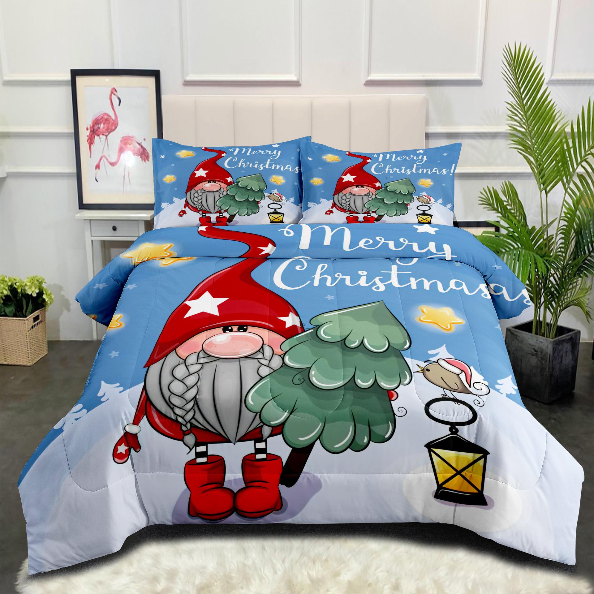 Feather Silk Cotton Quilt Fat Quilt Core Christmas Casual Quilt Snowman Gift Bedding Quilt Cover Three-piece Set 140*200cm
Feather Silk Cotton Quilt Fat Quilt Core Christmas Casual Quilt Snowman Gift Bedding Quilt Cover Three-piece Set 140*200cm