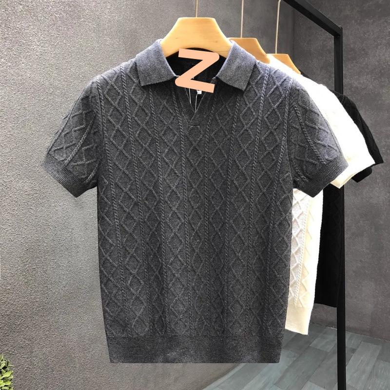 Light Luxury Rhombus Jacquard Short-Sleeved Polo Shirt Men S Business High-End Slim-Fitting Lapel-Neck Knitted T-Shirt 3XL темно-коричневого кольору
Light Luxury Rhombus Jacquard Short-Sleeved Polo Shirt Men S Business High-End Slim-Fitting Lapel-Neck Knitted T-Shirt 3XL темно-коричневого кольору