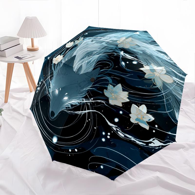 0106 White Wolf & Warthog pattern, automatic folding umbrella, portable and foldable design, 8 ribs, a Christmas or birthday gift.
0106 White Wolf & Warthog pattern, automatic folding umbrella, portable and foldable design, 8 ribs, a Christmas or birthday gift.