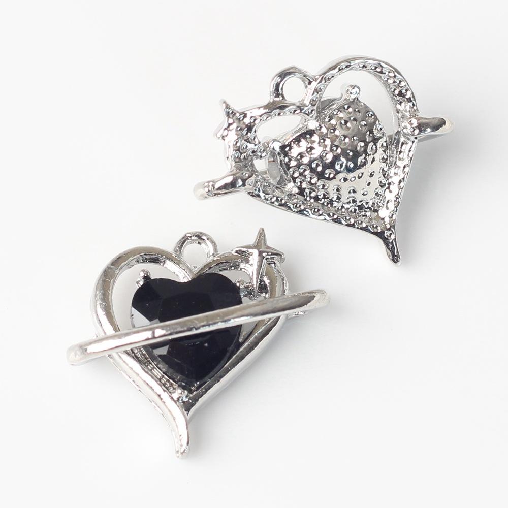 10Pcs/pack Simple Alloy Zircon Inlaid Heart-Shaped Pendant DIY Bracelets Necklaces Jewelry Accessories чорний
10Pcs/pack Simple Alloy Zircon Inlaid Heart-Shaped Pendant DIY Bracelets Necklaces Jewelry Accessories чорний