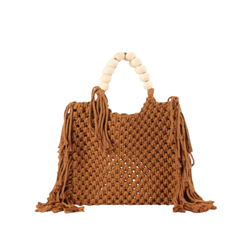 2025 Cotton Rope Handmade Woven Handbag for Women Trendy Bead Handle Hollow Out Design Tote Bag Versatile Shopping Bag
2025 Cotton Rope Handmade Woven Handbag for Women Trendy Bead Handle Hollow Out Design Tote Bag Versatile Shopping Bag