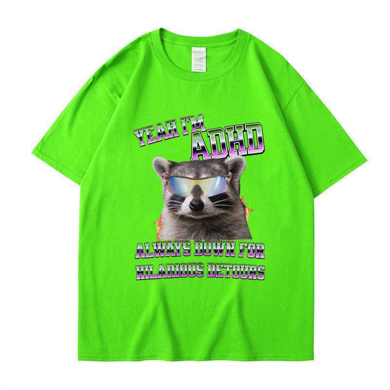 Yeah Im Adhd Meme Graphic T Shirt Unisex Women Raccoon Opossum Retro Short Sleeve Oversized Cotton Casual Cool Tshirt Streetwear 4XL
Yeah Im Adhd Meme Graphic T Shirt Unisex Women Raccoon Opossum Retro Short Sleeve Oversized Cotton Casual Cool Tshirt Streetwear 4XL
