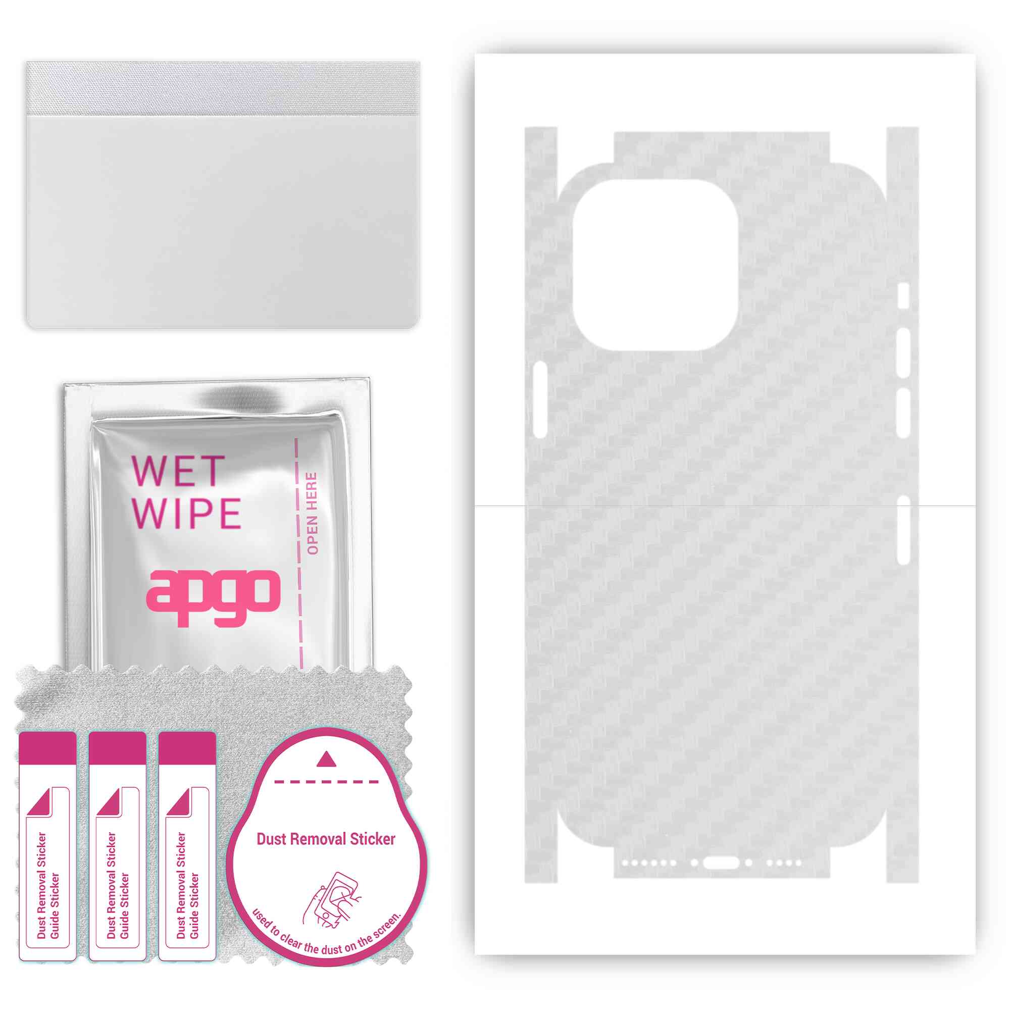 Apgo Protective Skin Sticker for the back+sides compatible with Apple iPhone 14 Pro Max, Full Wrap Film, Foil, Vinyl - Pattern Transparent Carbon
Apgo Protective Skin Sticker for the back+sides compatible with Apple iPhone 14 Pro Max, Full Wrap Film, Foil, Vinyl - Pattern Transparent Carbon