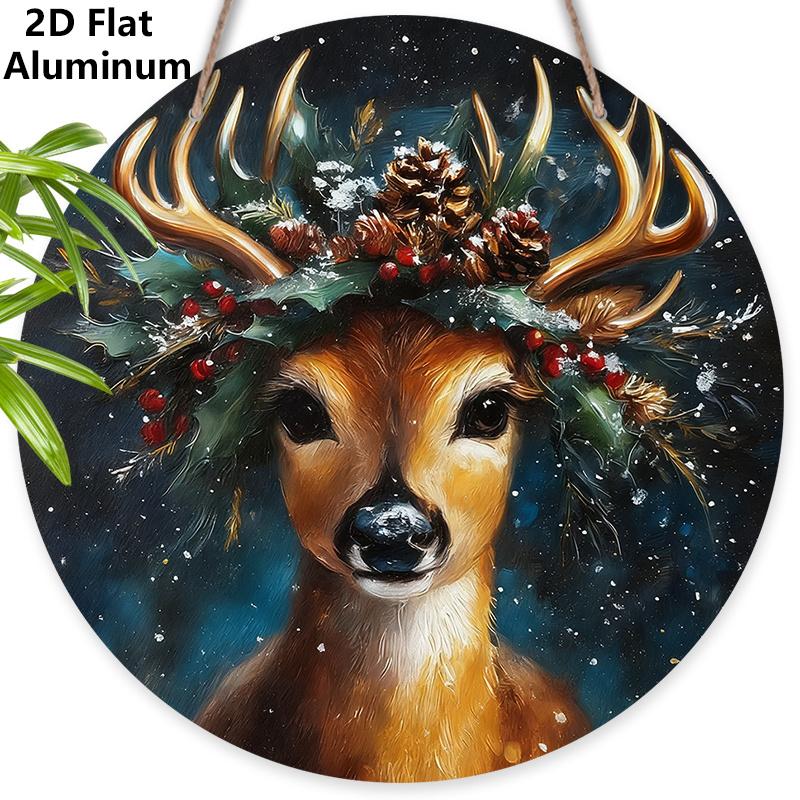 2D Flat Aluminium Christmas Sign with Elk Pattern - Navidad Figurine Ornaments - Ideal for Front Door, Wall, Porch, Fence Decor - Ideal Christmas 7.87×7.87inch
2D Flat Aluminium Christmas Sign with Elk Pattern - Navidad Figurine Ornaments - Ideal for Front Door, Wall, Porch, Fence Decor - Ideal Christmas 7.87×7.87inch