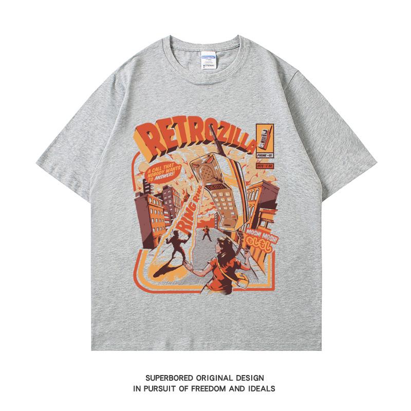 220GSM Тяжелая футболка из 100% хлопка Футболка в стиле ретро Phonezilla с принтом Мужская повседневная футболка с круглым вырезом Базовые мужские топы Футболка
220GSM Тяжелая футболка из 100% хлопка Футболка в стиле ретро Phonezilla с принтом Мужская повседневная футболка с круглым вырезом Базовые мужские топы Футболка