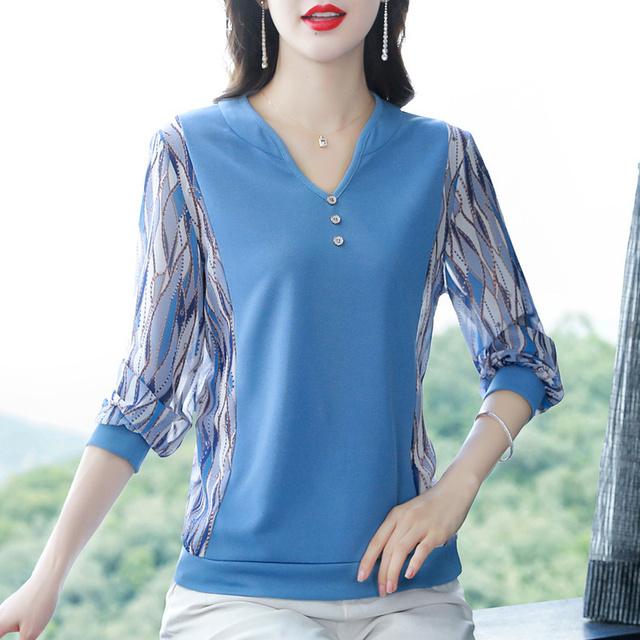 Весенне-осенний вязаный топ, новая свободная повседневная рубашка с длинными рукавами, футболка для матери, M-4XL XXL синий
Весенне-осенний вязаный топ, новая свободная повседневная рубашка с длинными рукавами, футболка для матери, M-4XL XXL синий