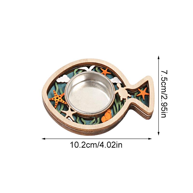 Wooden Candle Holder Desktop Ornaments Carving Pattern Homestay Crafts Decorative Marine Style Unique 3 Styles
Wooden Candle Holder Desktop Ornaments Carving Pattern Homestay Crafts Decorative Marine Style Unique 3 Styles
