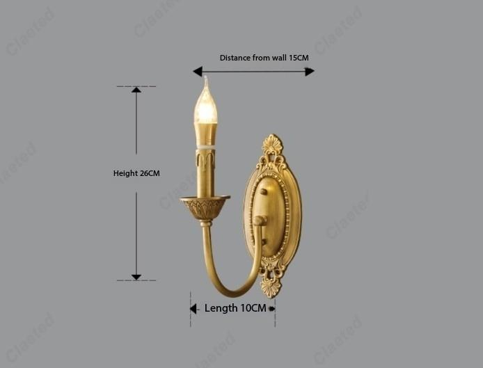 American Retro Copper Candle Wall Lamp Living Room Dining Room Corridor Bedroom Decorative Lighting Tricolor
American Retro Copper Candle Wall Lamp Living Room Dining Room Corridor Bedroom Decorative Lighting Tricolor