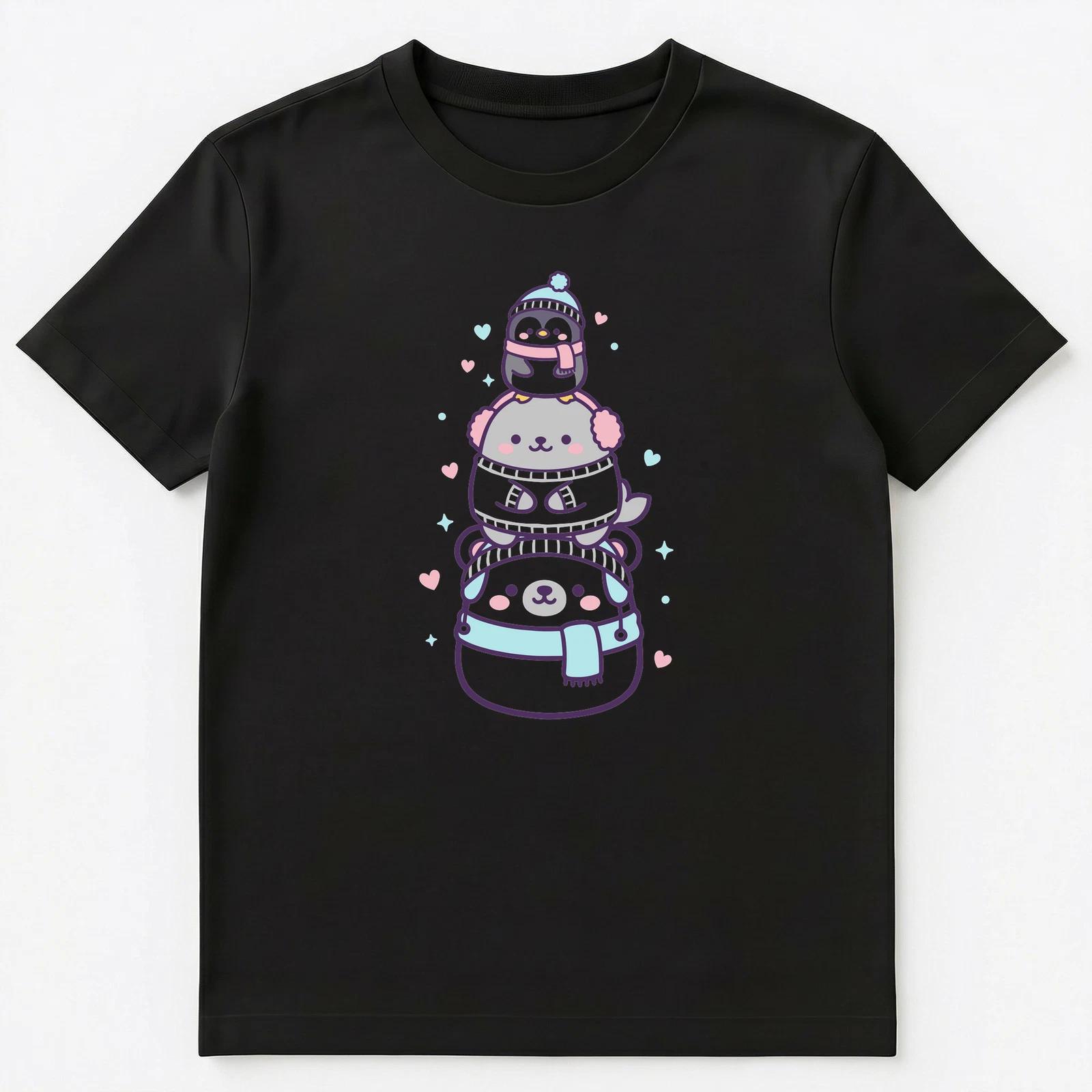 Kawaii Adorable Animal Stack Winter Snowman Unisex T-Shirt S
Kawaii Adorable Animal Stack Winter Snowman Unisex T-Shirt S