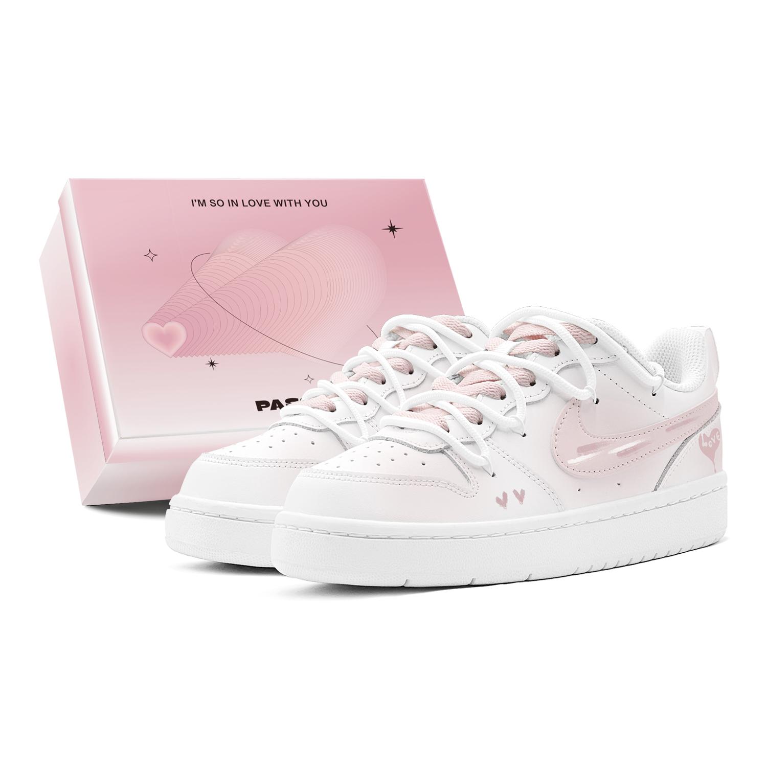 Nike Court Borough Romantic Gift, Pink Love Tarts, Sweet Style Elegant Low top Skateboard Shoes Women s Pink White BQ5448-100(TeamS3-S-BOX) 35.5
Nike Court Borough Romantic Gift, Pink Love Tarts, Sweet Style Elegant Low top Skateboard Shoes Women s Pink White BQ5448-100(TeamS3-S-BOX) 35.5