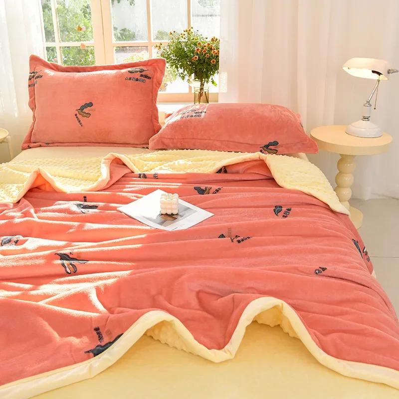 New Class A Milk Fleece Doudou Fleece Three-layer Blanket Blanket, Single Double Warm Blanket, Sofa Blanket Office Nap Blanket 100X150cm 1pcs
New Class A Milk Fleece Doudou Fleece Three-layer Blanket Blanket, Single Double Warm Blanket, Sofa Blanket Office Nap Blanket 100X150cm 1pcs