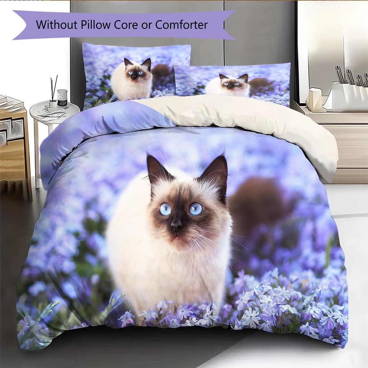 1PC Cute cat theme pattern Bedding Quilt Set Quilt Cover Pillowcase Home Decoration Birthday Gift (1 * duvet cover + 10 * pillowcase, without core) 135x200cm
1PC Cute cat theme pattern Bedding Quilt Set Quilt Cover Pillowcase Home Decoration Birthday Gift (1 * duvet cover + 10 * pillowcase, without core) 135x200cm