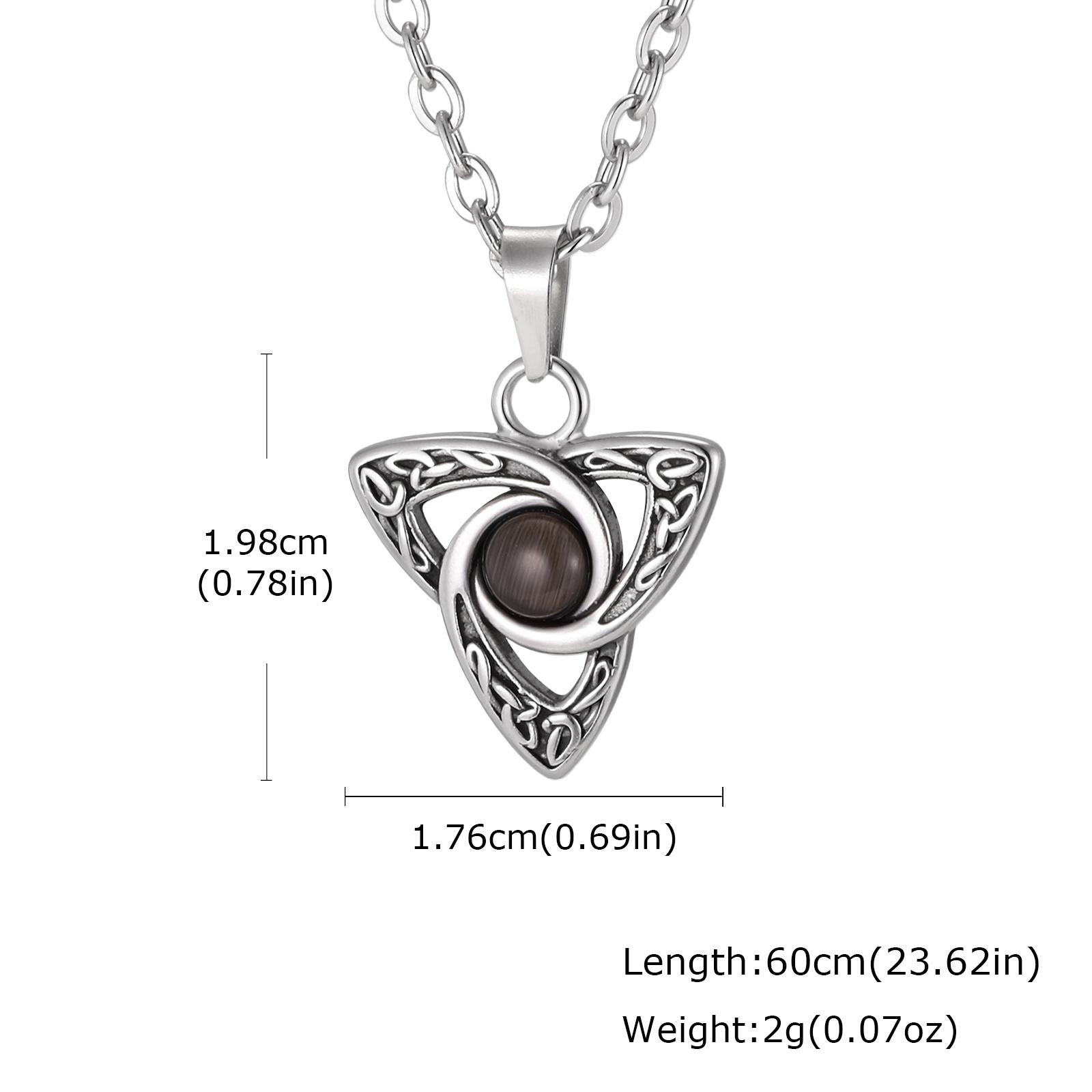 Vintage Celtic Knot Pendant Inlaid Black Opal Turquoise Necklace for Men, Retro Fashion Natural Stone Stainless Steel Jewelry
Vintage Celtic Knot Pendant Inlaid Black Opal Turquoise Necklace for Men, Retro Fashion Natural Stone Stainless Steel Jewelry