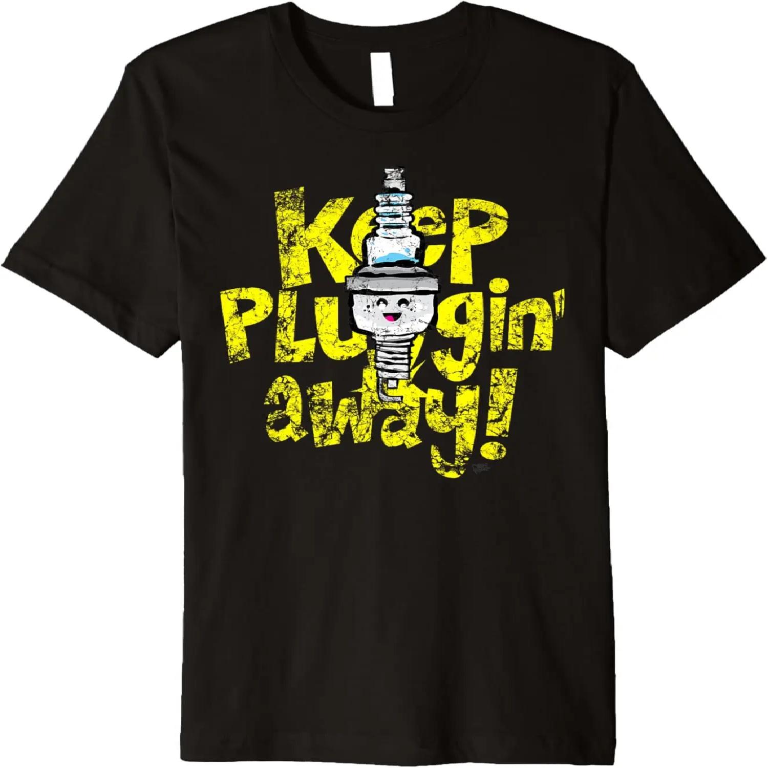 Kawaii Spark Plug Keep Pluggin Away Motivational Retro Premium T-Shirt S чёрный
Kawaii Spark Plug Keep Pluggin Away Motivational Retro Premium T-Shirt S чёрный