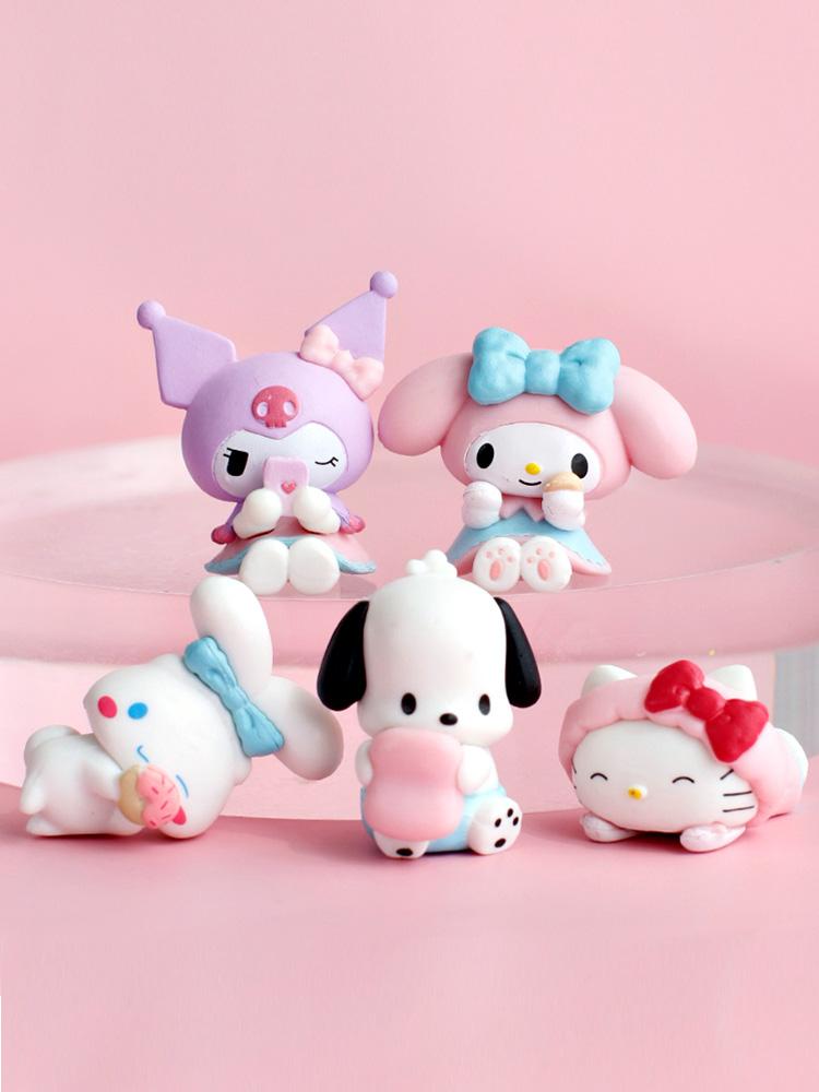 5Pcs-Kit Sanrio Cinnamoroll Animation Figure Pochacco Kuromi Pom Pom Purin Hello Kitty Action Figure Playthings Miniature Figure My Melody Presents
5Pcs-Kit Sanrio Cinnamoroll Animation Figure Pochacco Kuromi Pom Pom Purin Hello Kitty Action Figure Playthings Miniature Figure My Melody Presents