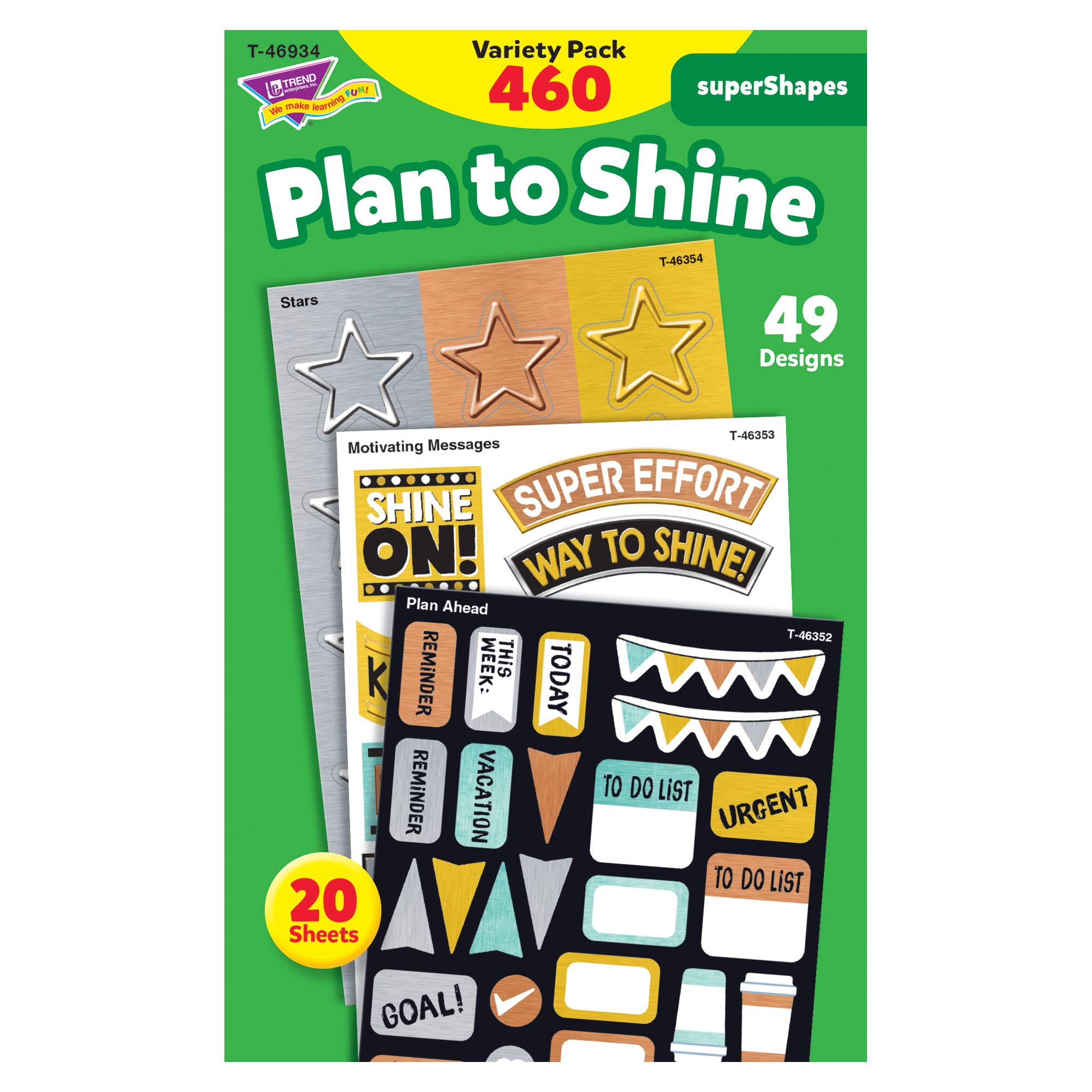 Trend I Metal Variety Pack 460 pieces Trend superShapes Stickers Plan to Shine T-46934
Trend I Metal Variety Pack 460 pieces Trend superShapes Stickers Plan to Shine T-46934
