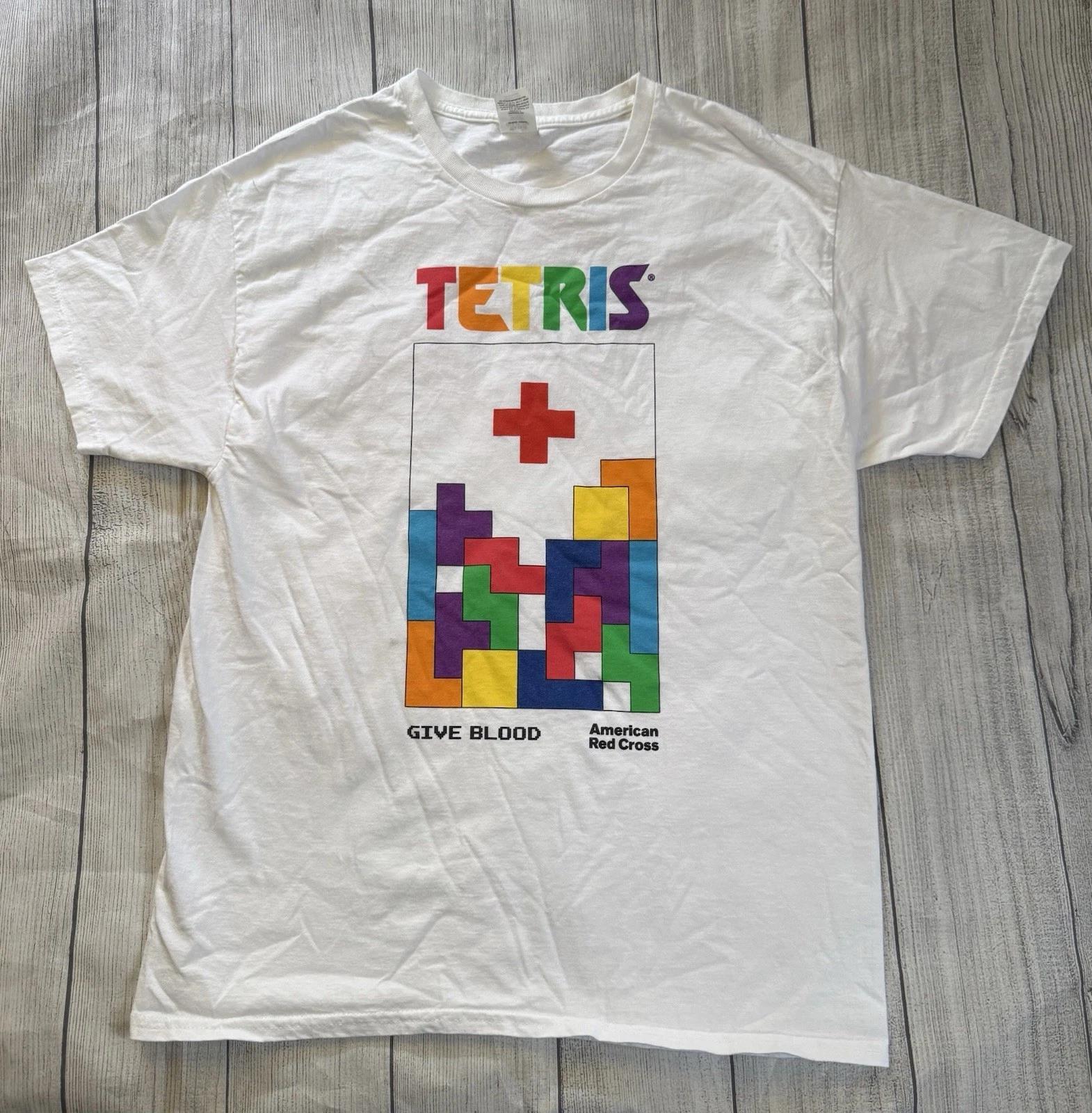Tetris American Red Cross Give Blood Hanes White Multi Color T Shirt Size Large 3XL
Tetris American Red Cross Give Blood Hanes White Multi Color T Shirt Size Large 3XL