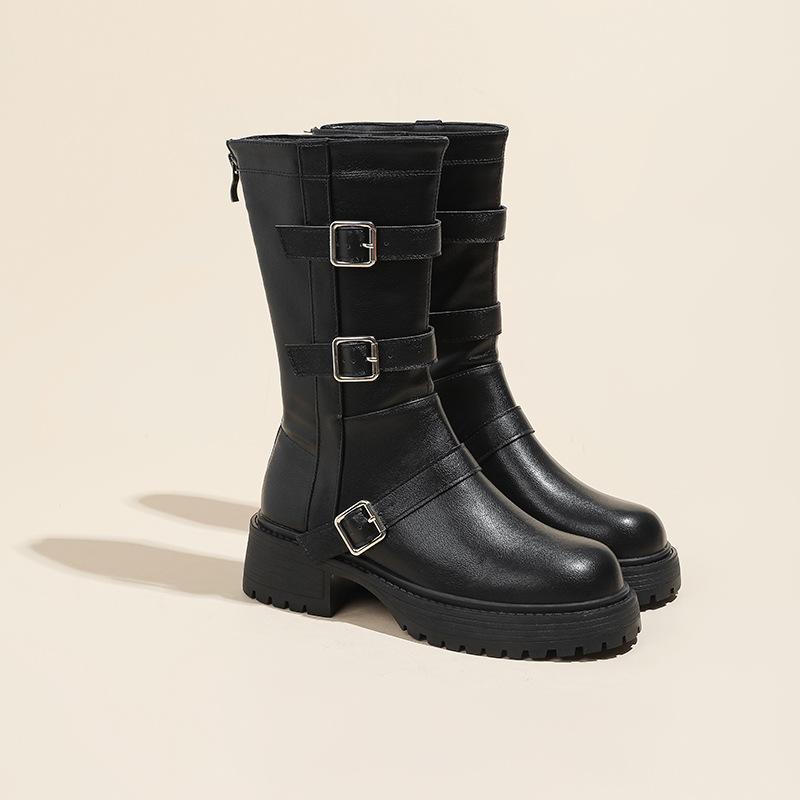 Slim Long Boots for Women In FallSeason and ColdSeason BrandNew Style Popular Square Buckle Thick Heel British Style Mid-boots Retro Knight Boots 37
Slim Long Boots for Women In FallSeason and ColdSeason BrandNew Style Popular Square Buckle Thick Heel British Style Mid-boots Retro Knight Boots 37