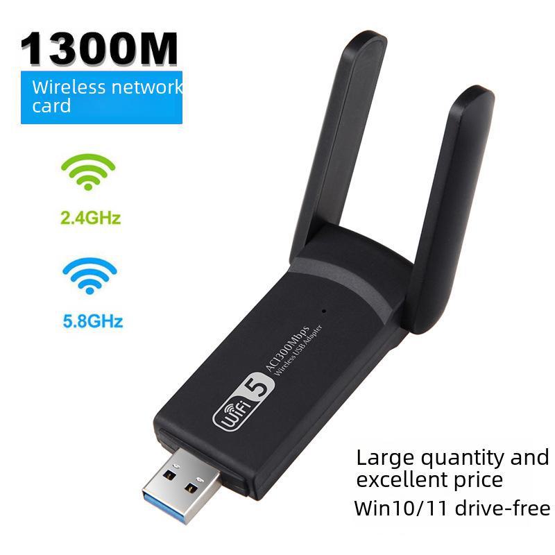 Дводіапазонний USB-приймач Wi-Fi зі швидкістю 1300 Мбіт/с – гігабітна бездротова мережева карта 5G без драйверів 300m
Дводіапазонний USB-приймач Wi-Fi зі швидкістю 1300 Мбіт/с – гігабітна бездротова мережева карта 5G без драйверів 300m