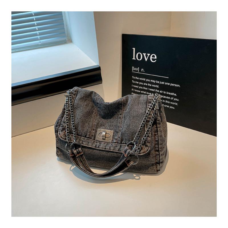 Женская сумка через плечо большой вместимости, джинсовая сумка-тоут, сумка-мессенджер, модная женская сумка на цепочке, сумка для поездок чёрный
Женская сумка через плечо большой вместимости, джинсовая сумка-тоут, сумка-мессенджер, модная женская сумка на цепочке, сумка для поездок чёрный