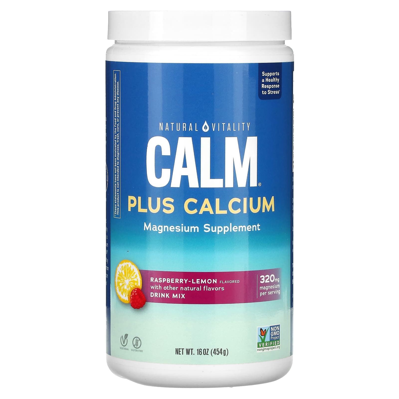 Natural Vitality, CALM Plus Calcium, антистресова суміш для напоїв, смак малини та лимона, 450 мл (454 г)
Natural Vitality, CALM Plus Calcium, антистресова суміш для напоїв, смак малини та лимона, 450 мл (454 г)