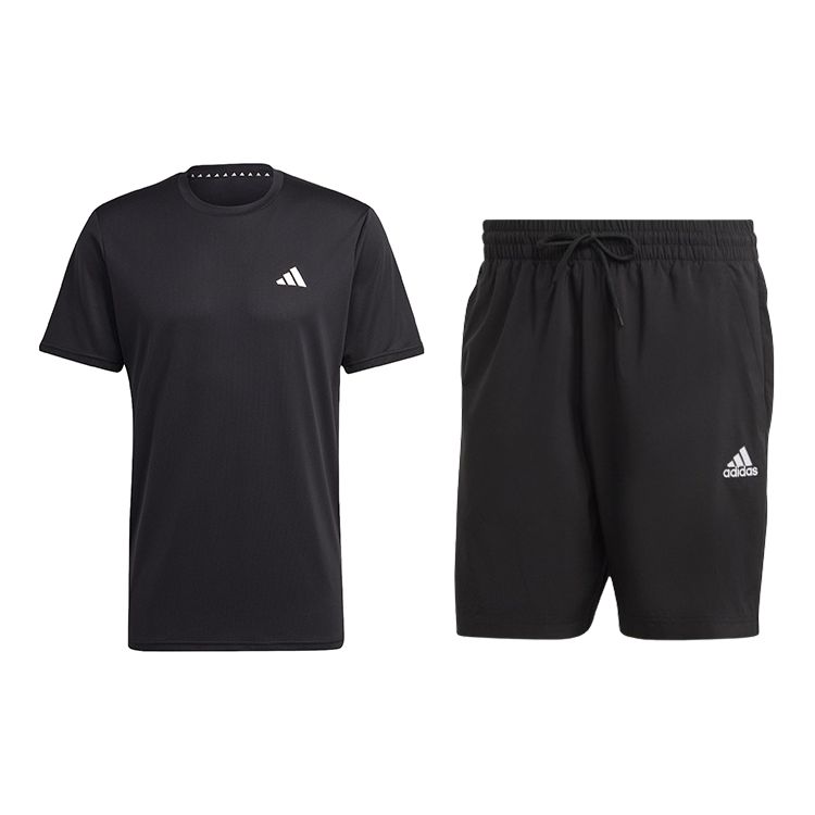 Adidas Пуловер с круглым вырезом и логотипом, короткий рукав, однотонный, свободный крой, шорты на шнурке, повседневный спортивный комплект, мужские комплекты, черный цвет IC7428+IC9392 S
Adidas Пуловер с круглым вырезом и логотипом, короткий рукав, однотонный, свободный крой, шорты на шнурке, повседневный спортивный комплект, мужские комплекты, черный цвет IC7428+IC9392 S