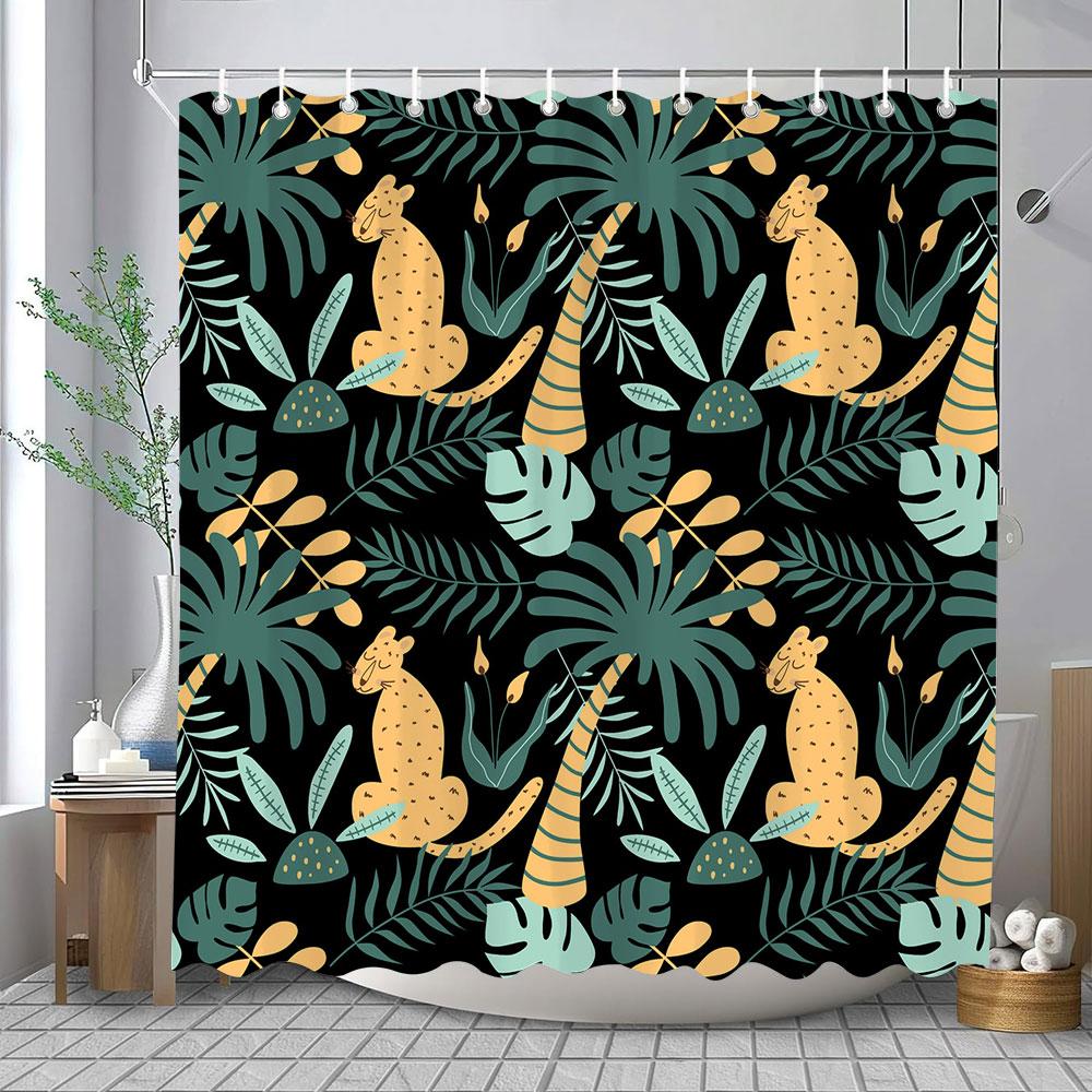Funny Animals And Potted Plants Printed Shower Curtain Tropical Plants Leaves Art Creative Fabric Shower Curtains Bathroom Decor W60H190(CM)-1 Pcs
Funny Animals And Potted Plants Printed Shower Curtain Tropical Plants Leaves Art Creative Fabric Shower Curtains Bathroom Decor W60H190(CM)-1 Pcs
