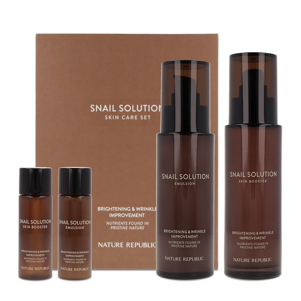 NATURE REPUBLIC Snail Solution Набор для Ухода за Кожей - Тонер и Эмульсия
NATURE REPUBLIC Snail Solution Набор для Ухода за Кожей - Тонер и Эмульсия