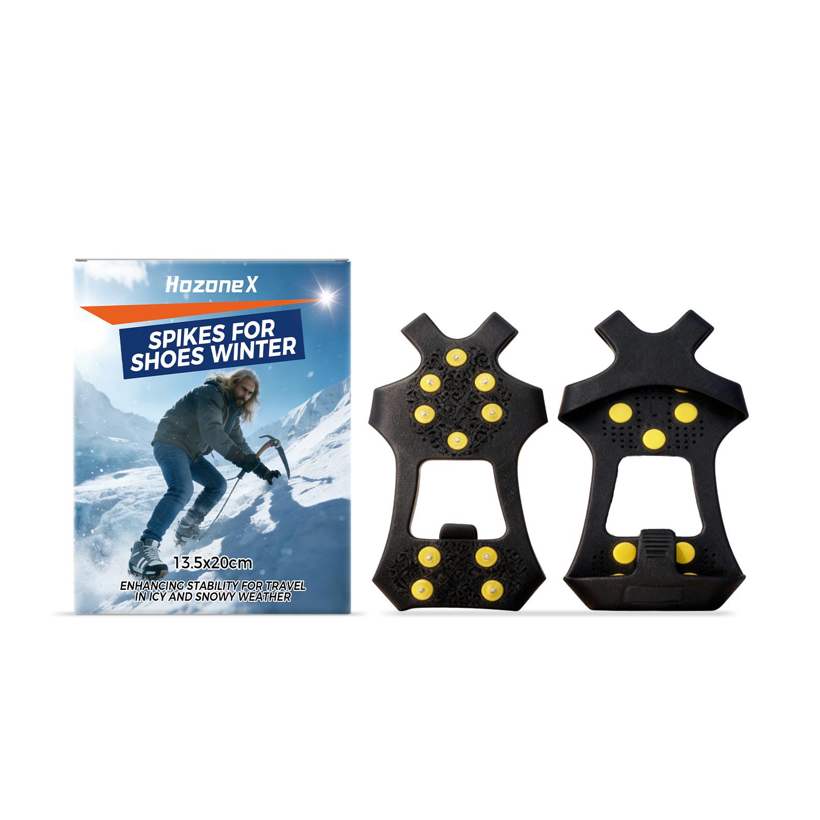 HozoneX Winter Anti-slip Crampons: Easy-Wear Rubber Crampons for Snow & Mountain Climbing with Firm Grip
HozoneX Winter Anti-slip Crampons: Easy-Wear Rubber Crampons for Snow & Mountain Climbing with Firm Grip