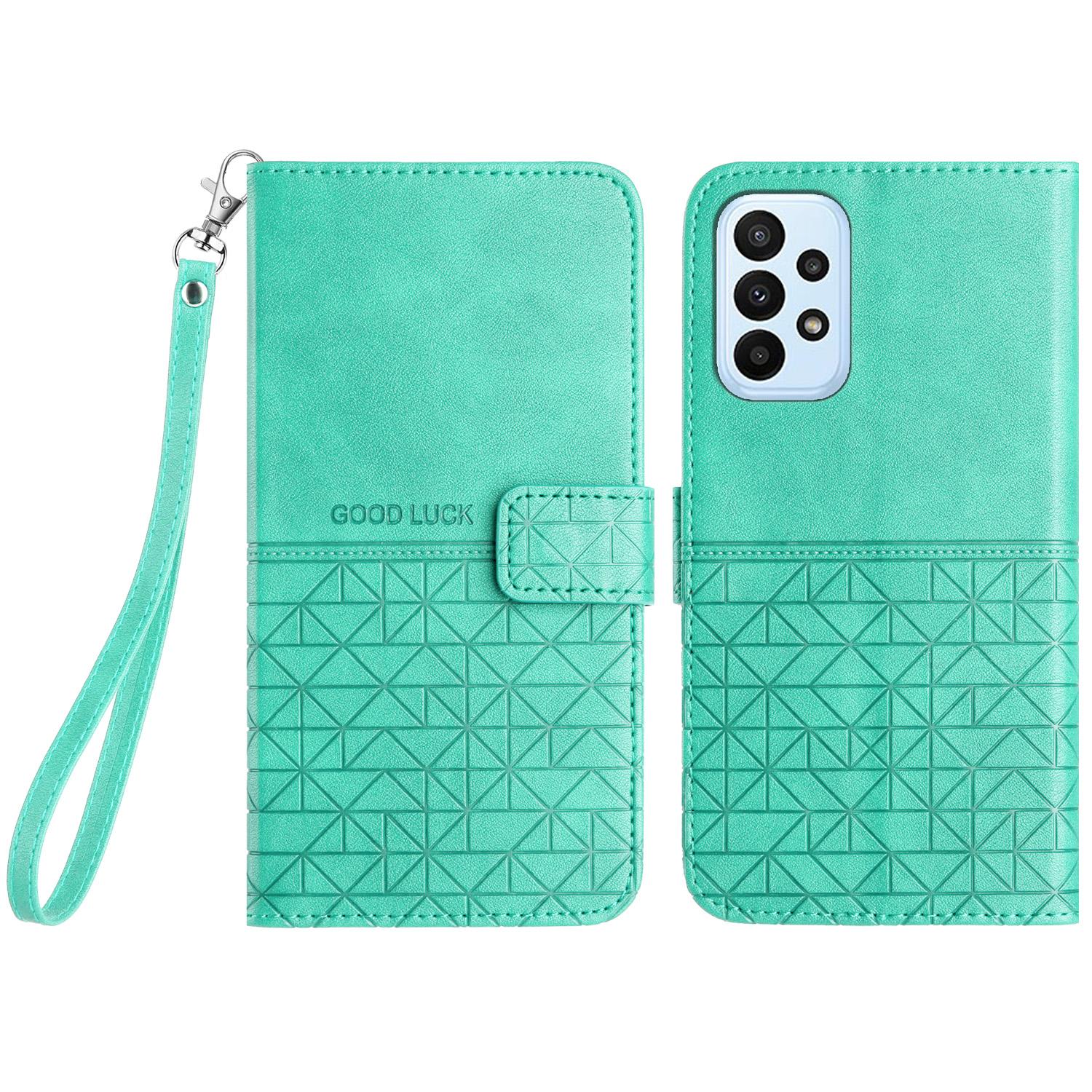 For Samsung Galaxy A23 5G (Global Version)/A23 4G Phone Wallet Case Geometric Imprinted Microfiber Leather Stand Cover Green
For Samsung Galaxy A23 5G (Global Version)/A23 4G Phone Wallet Case Geometric Imprinted Microfiber Leather Stand Cover Green