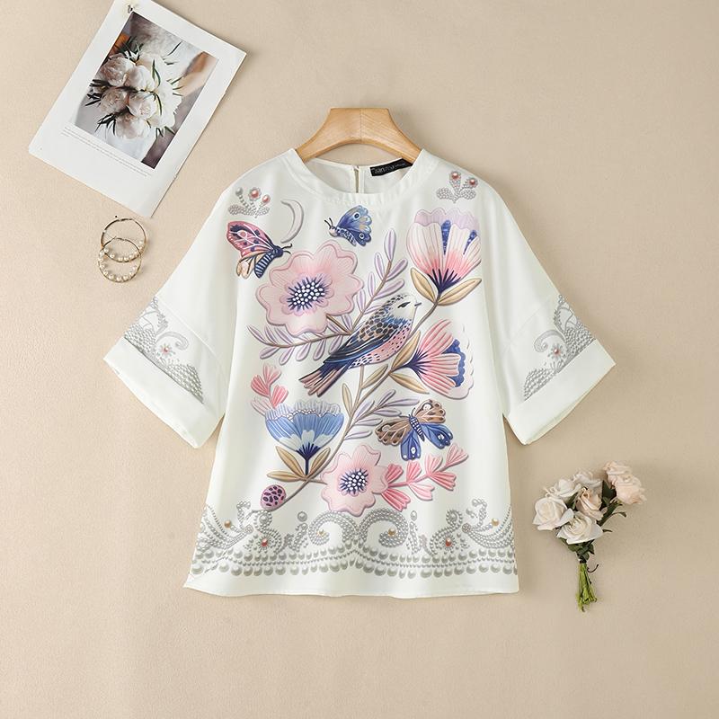 ZANZEA Women Casual Round Neck Short Sleeve Loose Print Blouse 4XL білий
ZANZEA Women Casual Round Neck Short Sleeve Loose Print Blouse 4XL білий