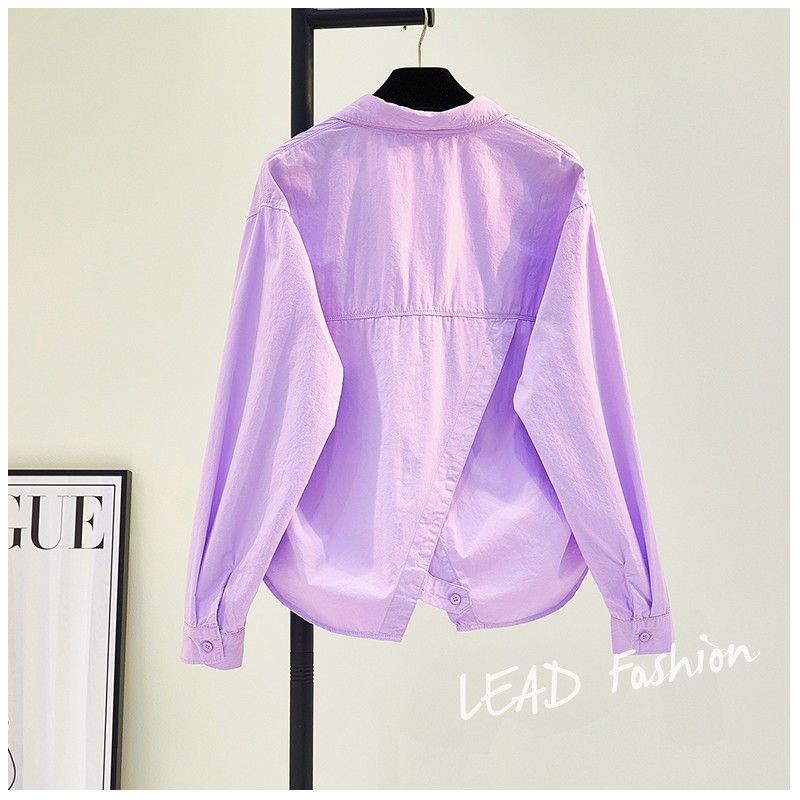 Back Slit Rose Red Loose Long Sleeve Tops Shirt Purple One size
Back Slit Rose Red Loose Long Sleeve Tops Shirt Purple One size