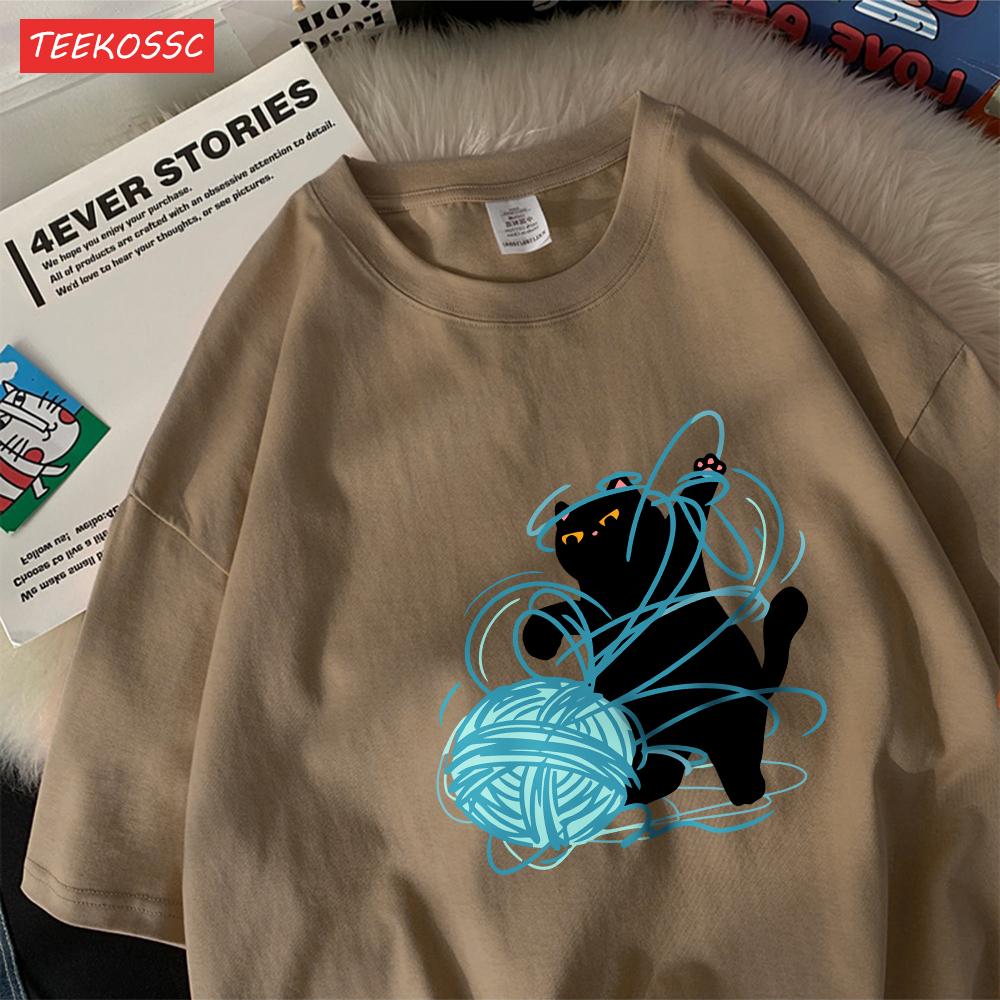The Little Cat Tidying Up The String Ballcotton Women TShirts Cartoons Prints T Shirt ONeck Soft Oversize Tops Summer Clothes S
The Little Cat Tidying Up The String Ballcotton Women TShirts Cartoons Prints T Shirt ONeck Soft Oversize Tops Summer Clothes S
