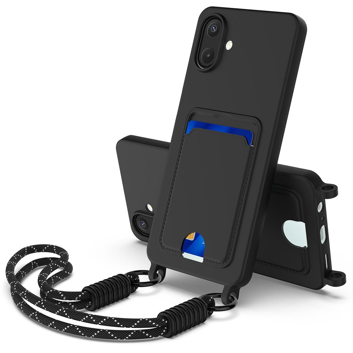 For Samsung Galaxy A07 5G Case Liquid Silicone Card Holder Phone Back Cover with Short Strap Black
For Samsung Galaxy A07 5G Case Liquid Silicone Card Holder Phone Back Cover with Short Strap Black