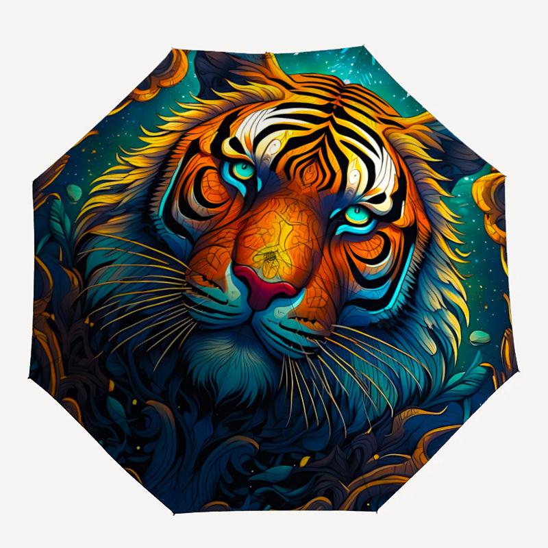 1pc Tiger Mandala Automatic Open/Close Umbrella with Folding feature Compact Travel Umbrella, Lightweight design, for Commuting078
1pc Tiger Mandala Automatic Open/Close Umbrella with Folding feature Compact Travel Umbrella, Lightweight design, for Commuting078