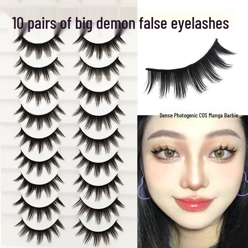10 Pairs Big Demon Dense Cosplay False Eyelashes - Hard Stem & Cotton Thread, Photogenic One-Piece for European and American Looks 7-Point Big Devil Eyelashes
10 Pairs Big Demon Dense Cosplay False Eyelashes - Hard Stem & Cotton Thread, Photogenic One-Piece for European and American Looks 7-Point Big Devil Eyelashes