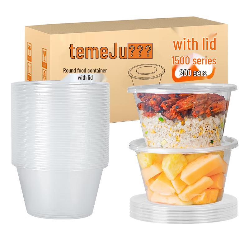 Temaiju Disposable Round Plastic Food Containers with Lids
Temaiju Disposable Round Plastic Food Containers with Lids