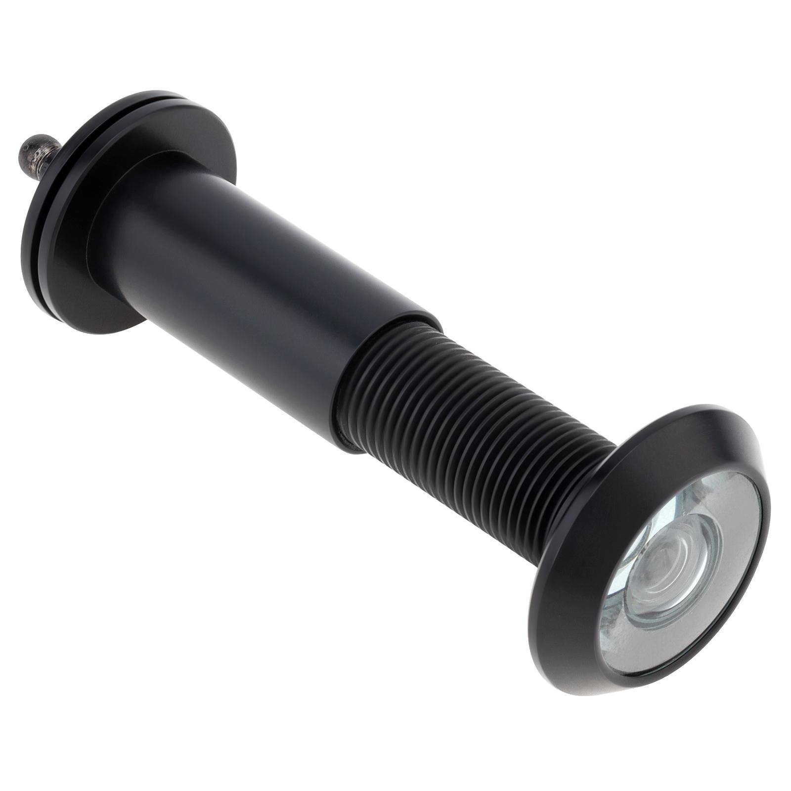 1 шт., 14 мм/0,55 дюйма, цельная латунь, дверной глазок на 180 градусов для толщины двери от 1,33 до 2,3 дюйма, дом/офис/отель чёрный