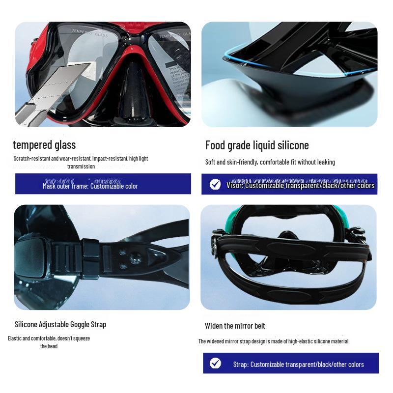 Top-Selling Snorkeling & Freediving Mask with Camera Mount & Myopia-Compatible Goggles, Silicone Nose Protector Included. Standard Non-Fogging
Top-Selling Snorkeling & Freediving Mask with Camera Mount & Myopia-Compatible Goggles, Silicone Nose Protector Included. Standard Non-Fogging
