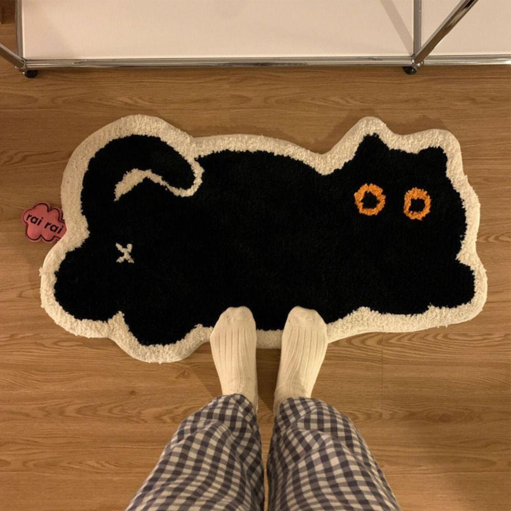 Absorbent Cat Shaped Floor Mat Black Cat Floor Rugs Home Decoration Floor Carpet Bedroom чорний
Absorbent Cat Shaped Floor Mat Black Cat Floor Rugs Home Decoration Floor Carpet Bedroom чорний